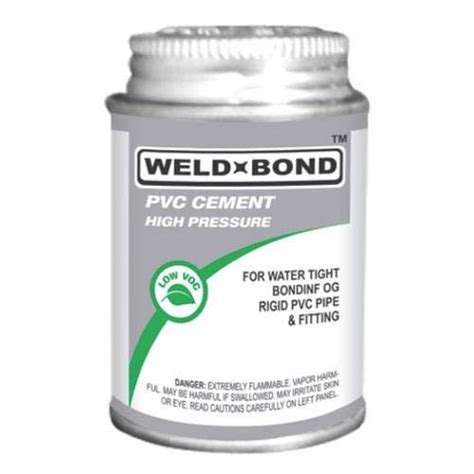 WELD BOND PVC Pipe Bonding Adhesive/PVC Solvent Cement (237 ML. Tin ...