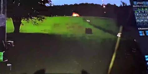 Man survives lightning strike caught on camera