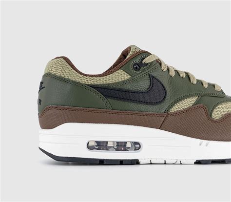 Nike Air Max 1 Trainers Neutral Olive Black Cargo Khaki - Men's Trainers