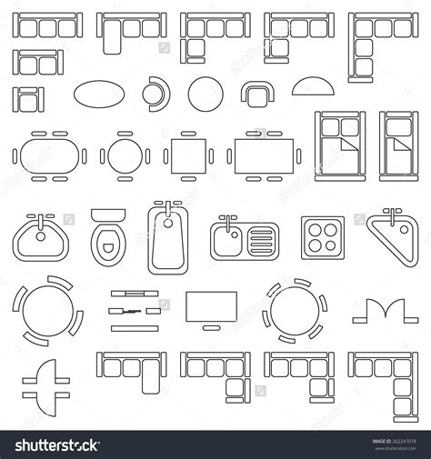 Dining Table Floor Plan Symbols