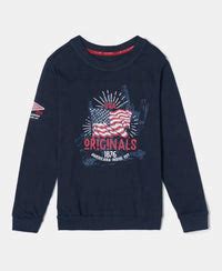 Buy Boy's Super Combed Cotton Rich Graphic Printed Sweatshirt - Navy ...
