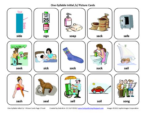 Initial S Words Speech Therapy