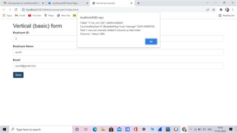 Application Server Form Example 的图像结果