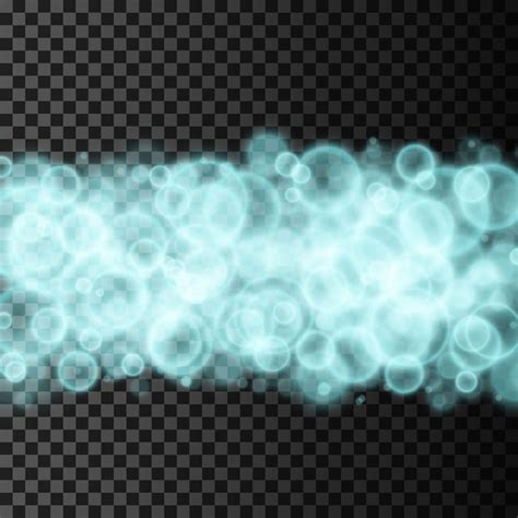 Blue bokeh effect transparent background | Free Vector