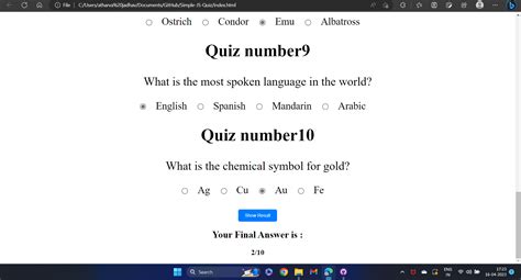 Image result for JavaScript Simple Interactive Quiz