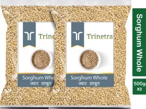 Trinetra Best Quality Jowar Sabut (Sorghum Whole Grain)-500gm (Pack Of ...