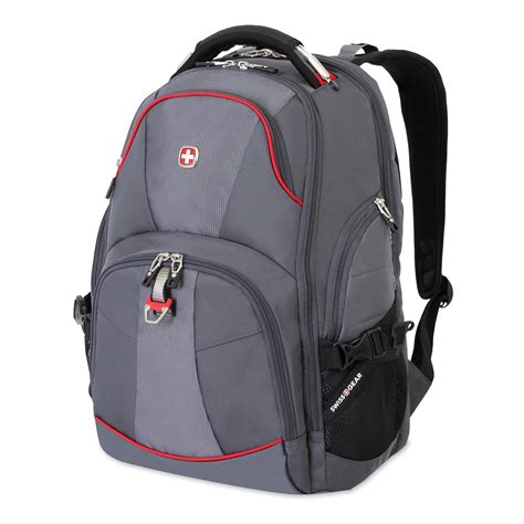 Swiss Gear 5863 Scansmart Nylon Grey/Red Backpack : Amazon.in: Fashion
