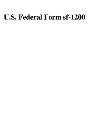 Fillable Online Federal Form sf-1200 Fax Email Print - pdfFiller