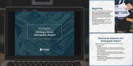 Newspaper Themed Editable Template PowerPoint (teacher made)