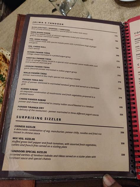 Menu at Urban Zykaa, Ahmedabad