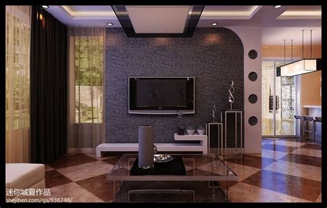 室内客厅背景墙装饰效果图，2012年好看的家装客厅电视墙设计(27)_客厅背景墙_