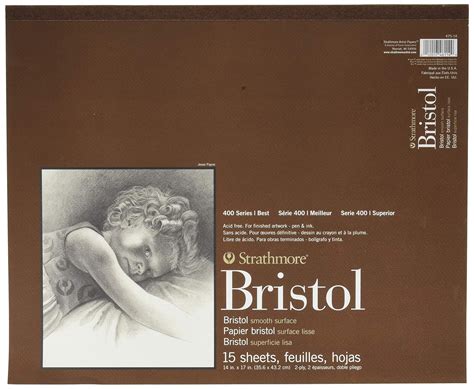Strathmore 400 Series Bristol Pad 14 in. x 17 in. smooth pad of 15 ...