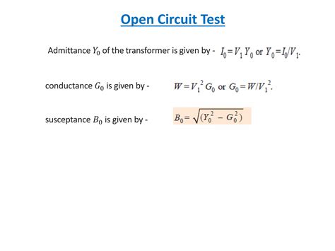 Open Circuit Test Transformer 的图像结果