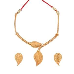 Buy East Lore Handmade 24k Gold Plated Necklace and Earring set for ...