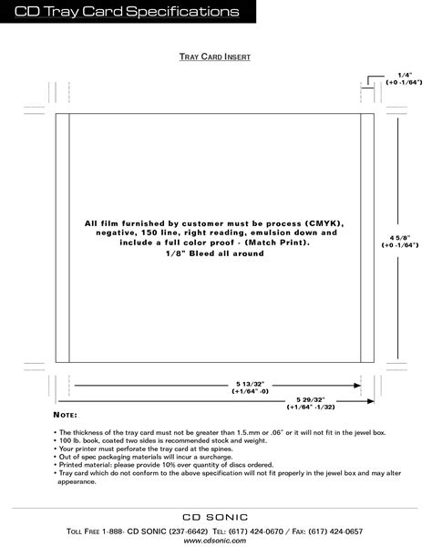 CD Sonic - Forms & Templates - Audio cd duplication, manufacturing ...