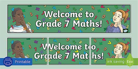 Image result for 7th Grade Math Banner