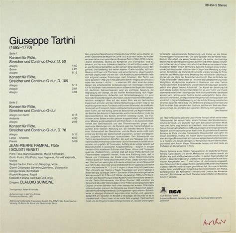 Claudio Scimone. I Solisti Veneti. Jean-Pierre Rampal spielt Tartini ...