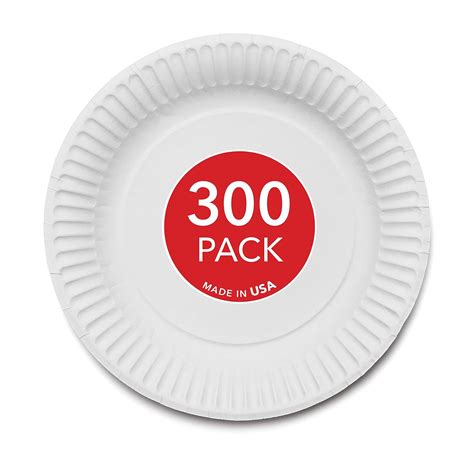 Stock Your Home 9-Inch Paper Plates Uncoated, Everyday Disposable ...