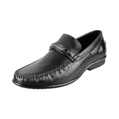 Buy Mochi Men's Black Leather Loafers-8 UK (42 EU) (19-5674) at Amazon.in