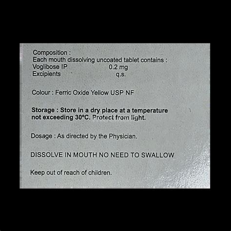 VOGLISTAR MD 0.2MG TABLET 15'S Price, Uses, Side Effects & Substitutes ...