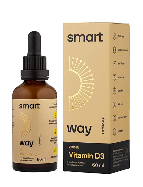 Liposominis VITAMINAS D3 SMART WAY, 60 ml - www.gosmartway.lt