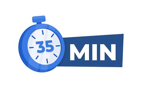 Premium Vector | 35 minute countdown timer icon blue stopwatch for time ...