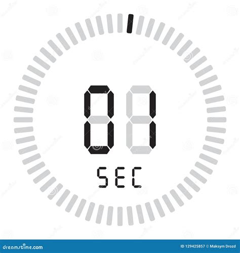 The Digital Timer 1 Second. Electronic Stopwatch with a Gradient Dial ...