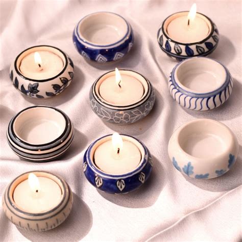 Buy Indian-Shelf 9 Piece Tealight Candle Holders | T Lite Candle Stand ...
