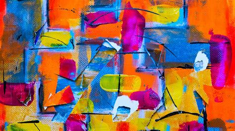 Wallpaper canvas, strokes, colorful, paint, abstraction hd, picture, image
