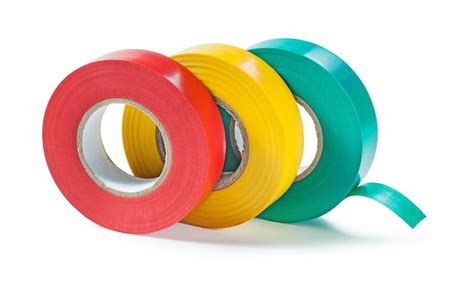 Three rolls of insulation tape isolated | Premium Photo