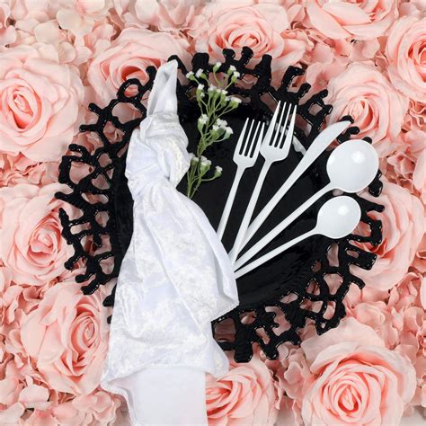 Branch Molten Acrylic Charger Plate - Black - CV Linens™