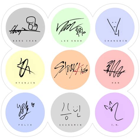 Stray Kids Signature Pattern Sticker in 2025 | Kids stamps, Crazy kids ...