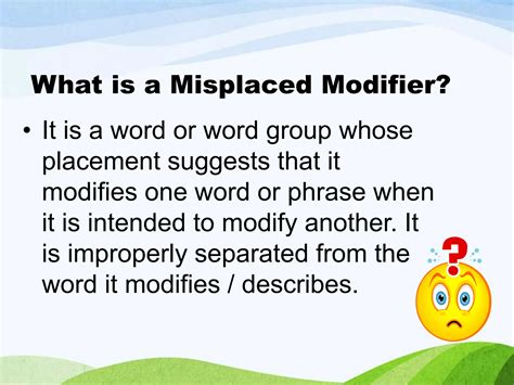 Image result for Misplaced Modifier Adjective Examples