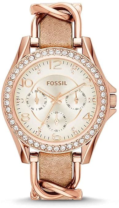 Buy Fossil Riley Analog White & Beige Dial Women's Watch -ES3466 at ...