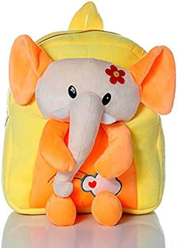 Buy Babyjoys Soft Plush Fabric Elephant School Bag for Baby Boys and ...