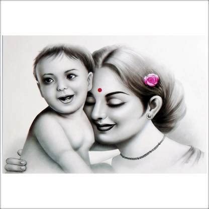 voorkoms 30.48 cm Mother (Maa) Cute Smiling Baby Wall Sticker for Room ...