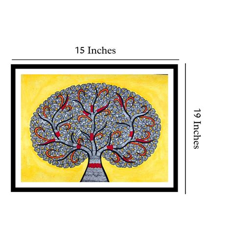 Buy Madhubani Tree of Life Painting, Madhubani Art – Dessine Art