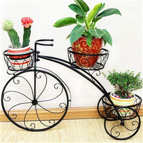 Kundi 3-Tier Garden Cart Planter Stand Tricycle Plant Holder - Planter ...