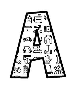 Personal Transportation Bulletin Board Letters, Personal Transportation ...