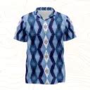 Snowflake Blue Cuban Collar Shirt | thestyleedit