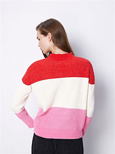 Red & pink stripe sweater