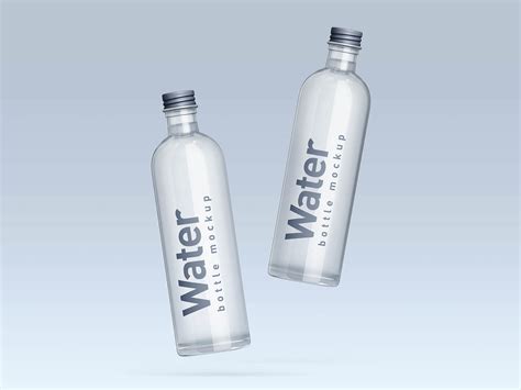 Free Glass Water Bottle Mockup PSD Set - Good Mockups