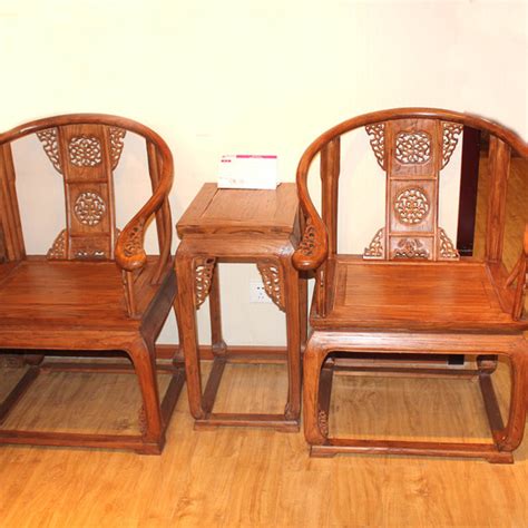 中式老榆木圈椅仿古简约茶室茶馆客厅茶几矮圈椅禅椅围椅原木素色-美间设计
