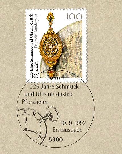 Jewellery and Watchmaking Industry of Pforzheim-Stamps of Germany 1992 ...