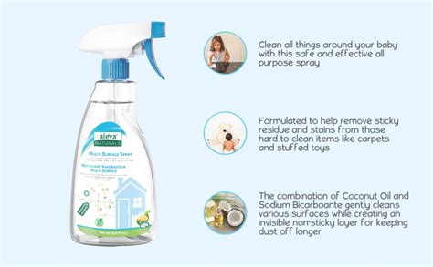 Aleva Naturals Multi-Surface Spray | Hypoallergenic, Fragrance Free ...
