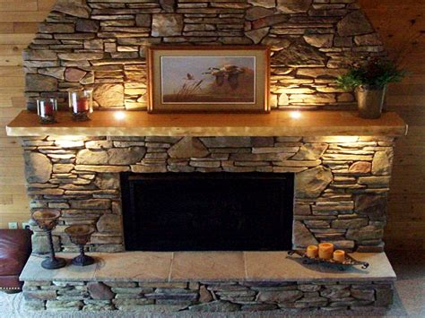 Stack Stone Fireplace 的图像结果