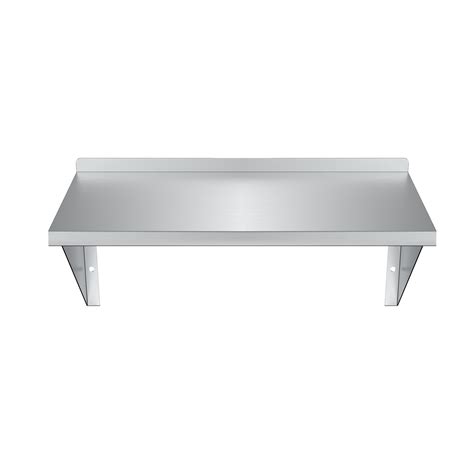 16" X 60" Stainless Steel Wall Mount Shelf Square Edge