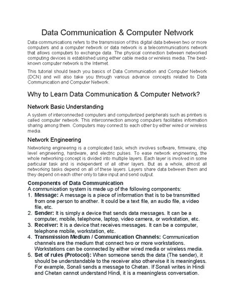 Unit 1 Notes on Data Communication & Computer Networks (CN) - Studocu