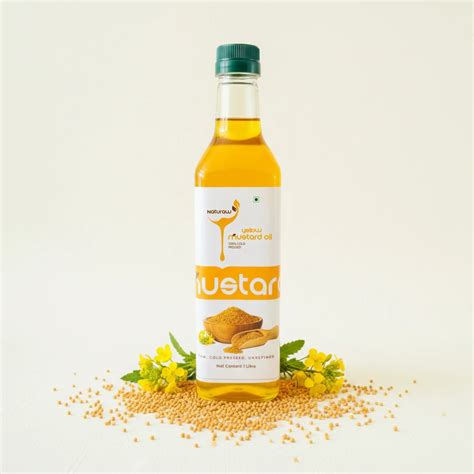 Cold Pressed Yellow Mustard Oil, Organic, Pure and Natural – Shudhkart