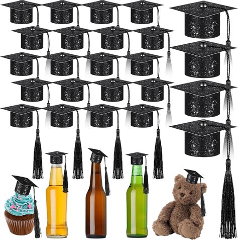 Amazon.com: MotiMind 24 Pieces Mini Graduation Cap with Tassels Wine ...